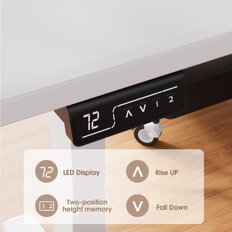 Inbox Zero Kreutzer Height Adjustable Standing Gaming Desk
